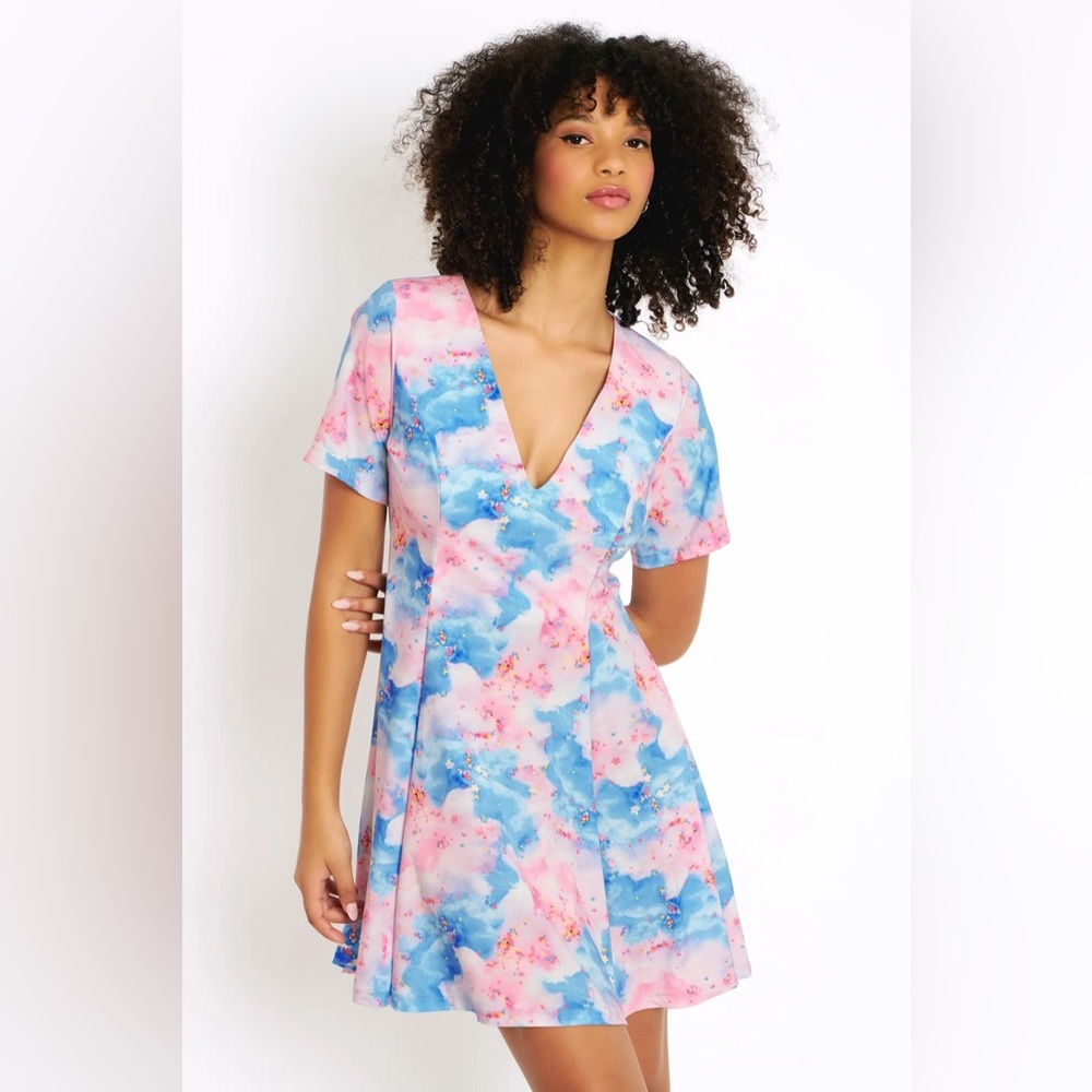 Blackmilk medium fairy floss evil v dress